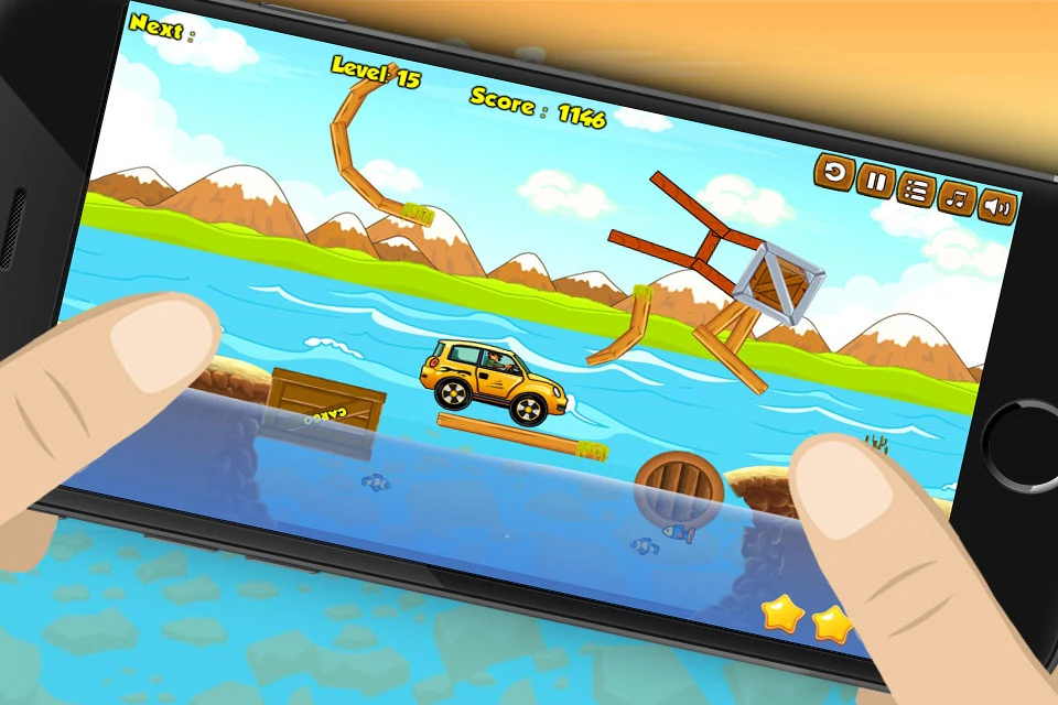 Build River Wooden Bridge screenshot