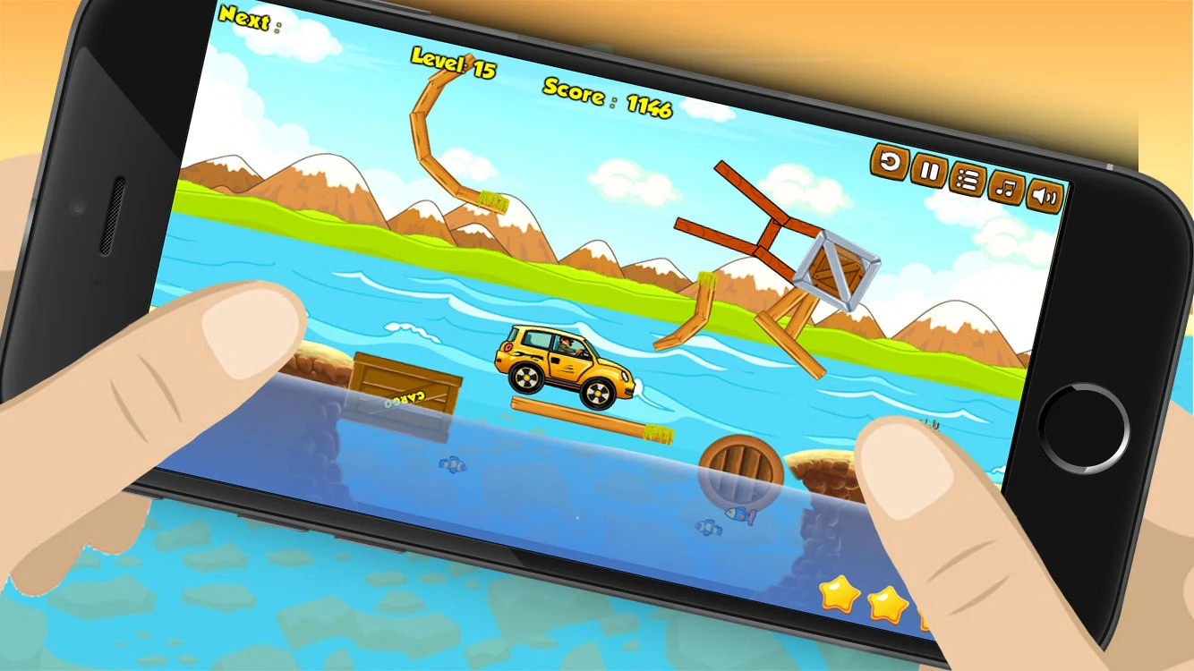 Build River Wooden Bridge screenshot